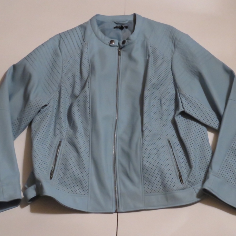 Torrid size 4 blue moto jacket